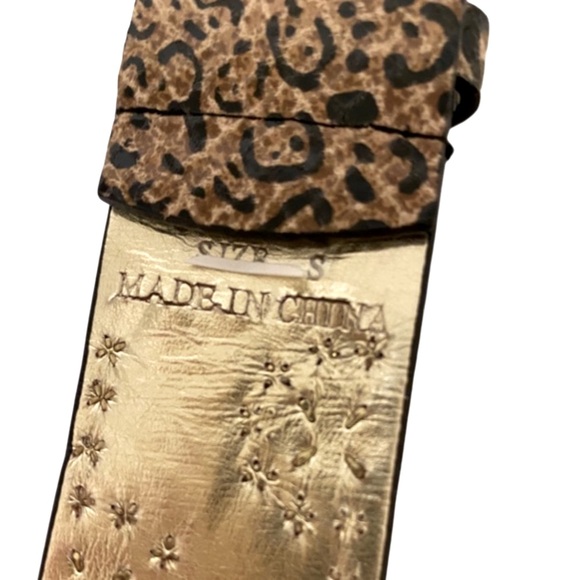 GUESS Animal Print Belt With Studs Size Small - Picture 6 of 7